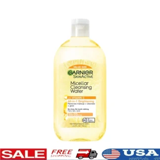 Agua limpiadora micelar iluminadora con vitamina C 23,7 fl oz elimina el maquillaje aceite de suciedad limpiador suave cuidado Facial sin crueldad