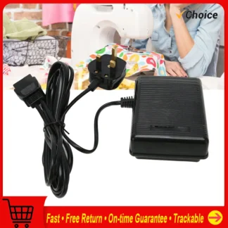 Pedal de control de pie antideslizante 5,3 pulgadas de largo 3,5 pulgadas de ancho Pedal de control de velocidad de pie de plástico estable para coser enchufe del Reino Unido 220V