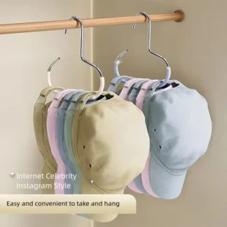 2 paquetes de gancho redondo versátil de acero al manganeso: perfecto para sombreros, corbatas, bufandas y bolsos, soporte de carga fuerte, no deformable