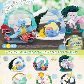 Re-Ment Pokemon Circular diorama colección Togekiss Galarian Ponyta Lapras Spheal y Pikachu Espeon Umbreon juguetes originales regalo