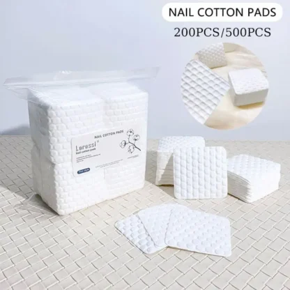 200/500 Uds. Almohadilla de algodón para uñas, removedor de esmalte de Gel, servilletas para manicura limpias, toallitas sin pelusa, limpiador de algodón, almohadillas de papel, herramienta para barniz