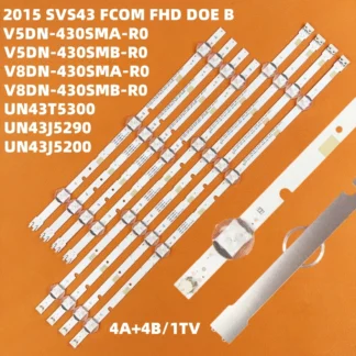 Tira de LED para UN43J5200AG UN43J5200 2015 SVS43 FCOM V5DN-430SMA-R1 430SMB R2 BN96-37294A 37295A BN96-38878A 830MM 3 + 4LED