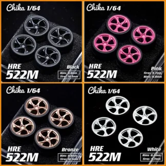 Nuevo 1/64 HRE 522M 9,7mm/10,5mm cubo de rueda modificado adecuado para coches modelo estáticos 1:64 Metal en Stock envío rápido regalo para niños