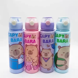 Botella de agua a prueba de fugas de 700 ml Botella de agua de oso atractiva visual con correa de transporte - Portátil para deportes y fitness Sin BPA