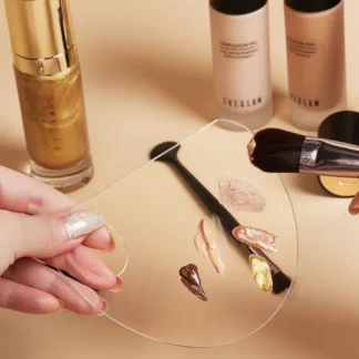 Paleta de maquillaje acrílica transparente, base líquida, sombra de ojos, crema mezcladora, mezclador de maquillaje de belleza cosmética Manual, herramientas de belleza