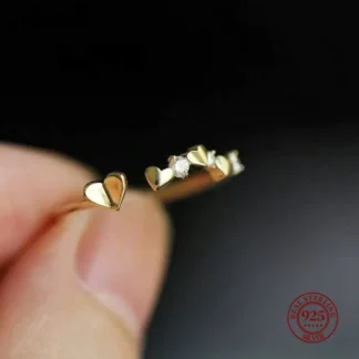 Jkeli-anillos de circonia cúbica apilables para mujer, de Plata de Ley 925, minimalista, joyería fina minimalista, nuevo estilo 2025