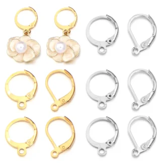 20 unids/lote gancho de oreja de acero inoxidable ganchos redondos para pendientes alambre para hacer joyería DIY pendientes hallazgos suministros Accesorios