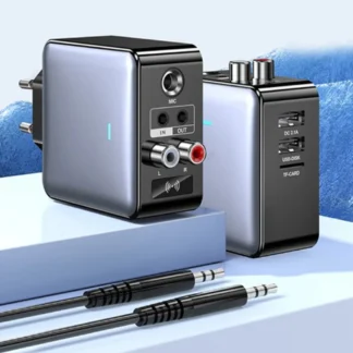 QC 2,0 H6 UE EE. UU. cargador USB Daul 3,5 MM 6,5 MM AUX/RCA/U-Disk/TF/micrófono Karaoke HIFI Bluetooth 5,3 transmisor receptor de Audio