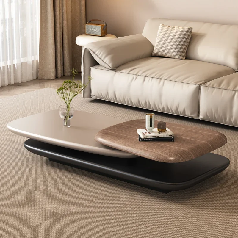 Mesa para café de sala de estar moderna, Mesa auxiliar Irregular de lujo de diseño extensible, Mesa nórdica ajustable, muebles de salón Centro