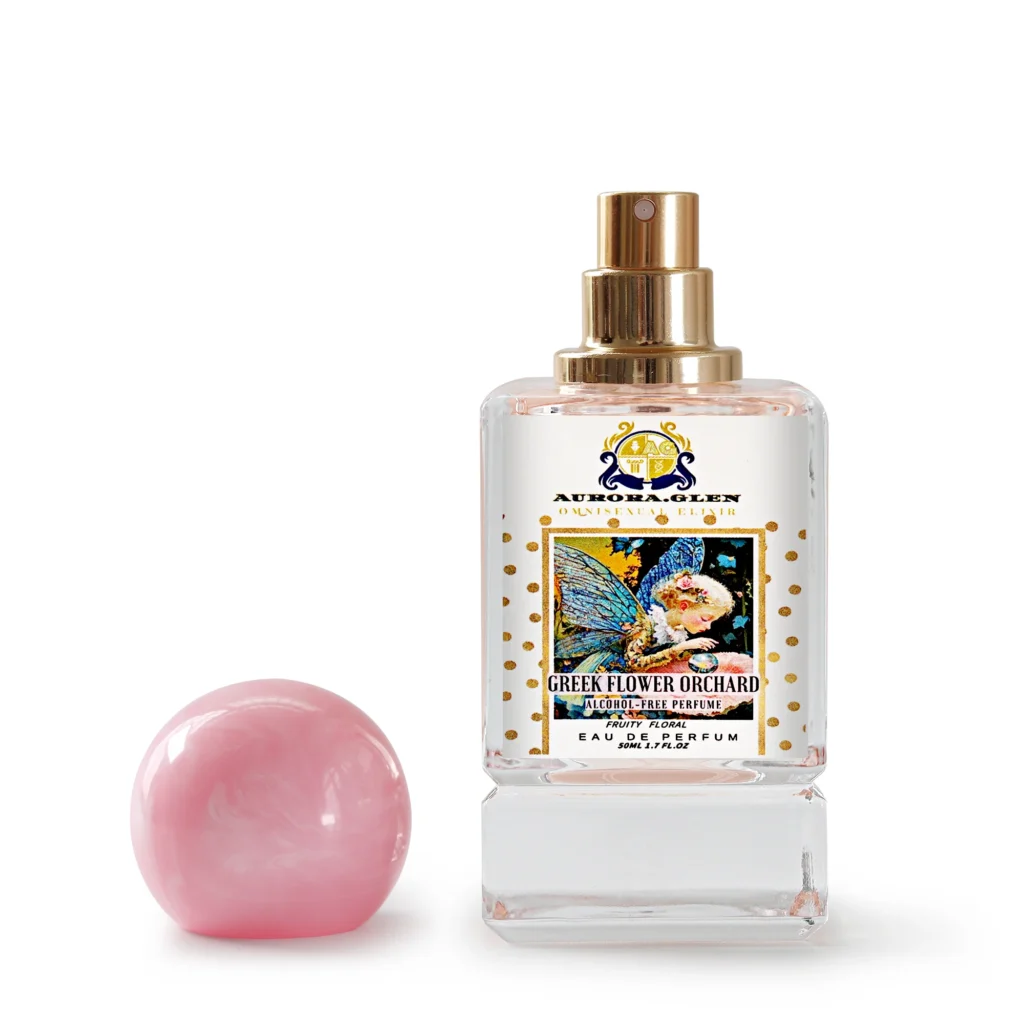Perfume sin alcohol para huerto de flores griegas Perfume floral afrutado para mujer de larga duración con almíscar de rosa de jazmín - Fragancia de lujo