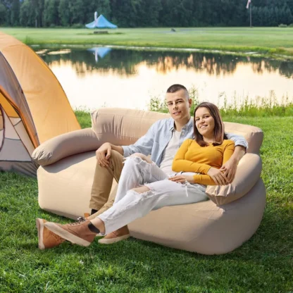 Tumbona inflable para exteriores, sofá hinchable para acampar, viajar, senderismo, Picnic, patio trasero, silla de playa
