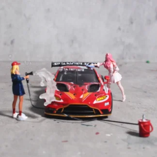 Mini coche de lavado y reparación de niña 1:64, Mini figura, decoración de escena, mesa de arena, muñeca de proporción pequeña DIY