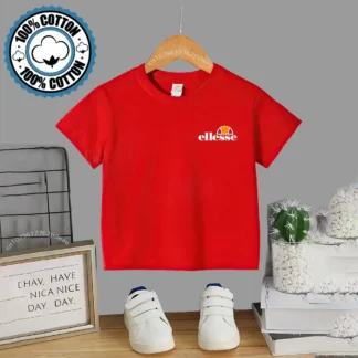 Ropa de verano para niños, Camiseta de algodón con estampado pequeño, chaqueta cómoda para niños y niñas, Camiseta 100% de algodón