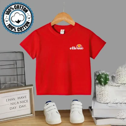 Ropa de verano para niños, Camiseta de algodón con estampado pequeño, chaqueta cómoda para niños y niñas, Camiseta 100% de algodón