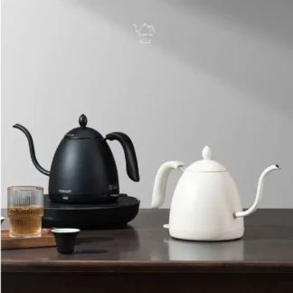 Hervidor eléctrico de acero inoxidable 304, tetera rápida con cuello de cisne, hervidor de café con apagado automático, bote de agua hirviendo de 600ml
