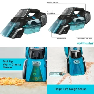 Limpiador de derrames y manchas inalámbrico: solución de limpieza portátil con pilas para limpieza rápida y eliminación de manchas