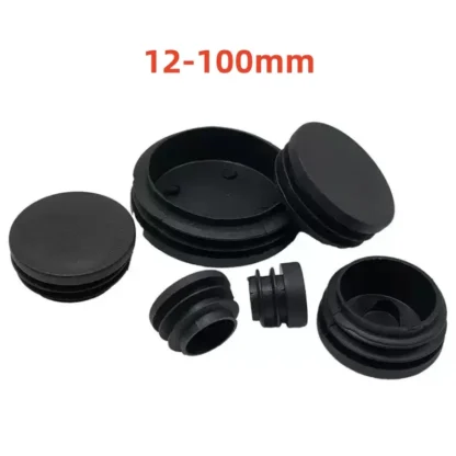Tapón redondo de plástico PE de 12 ~ 100mm, insertos de tubo, tapón de inserción para silla, pierna, tubo, cubierta antipolvo decorativa