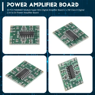 A51I 10 Uds módulo PAM8403 Super Mini placa amplificadora Digital 2x3W Clase D Digital 2,5 V a 5V placa amplificadora de potencia
