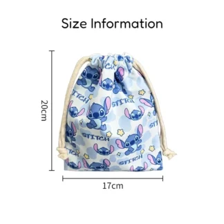 Un lindo bolso con cordón de dibujos animados con apertura con cordón para almacenar teléfonos móviles, cambio suelto y auriculares Bluetooth