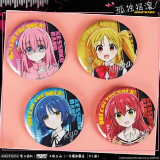Alfileres redondos de 58mm, insignia de hojalata de Anime Bocchi The Rock, personaje de dibujos animados Ikuyo Ryo Hitori para decoración, regalos, colgante para mochila