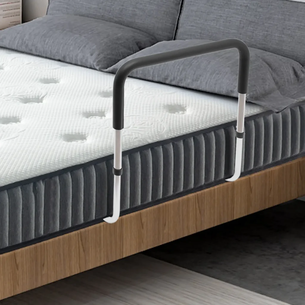 Rieles de cama para adultos mayores, asistencia de riel para personas mayores, protector de bastón de cama de seguridad