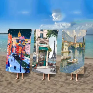 Toalla de viaje P-Paris, toalla de natación, regalo para nadador, toalla de piscina al aire libre, regalo de Yoga, viaje en la playa para niñas