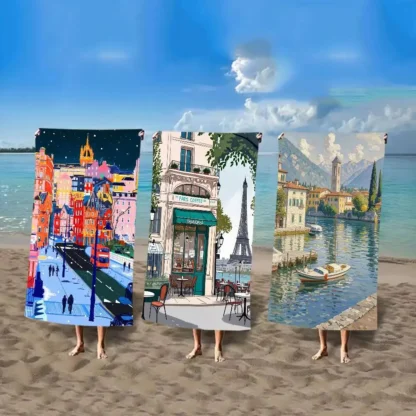 Toalla de viaje P-Paris, toalla de natación, regalo para nadador, toalla de piscina al aire libre, regalo de Yoga, viaje en la playa para niñas