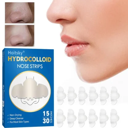 15 tiras para poros de la nariz: eliminación de espinillas de limpieza profunda para poros obstruidos, despegar sin dolor y tratamiento hipoalergénico