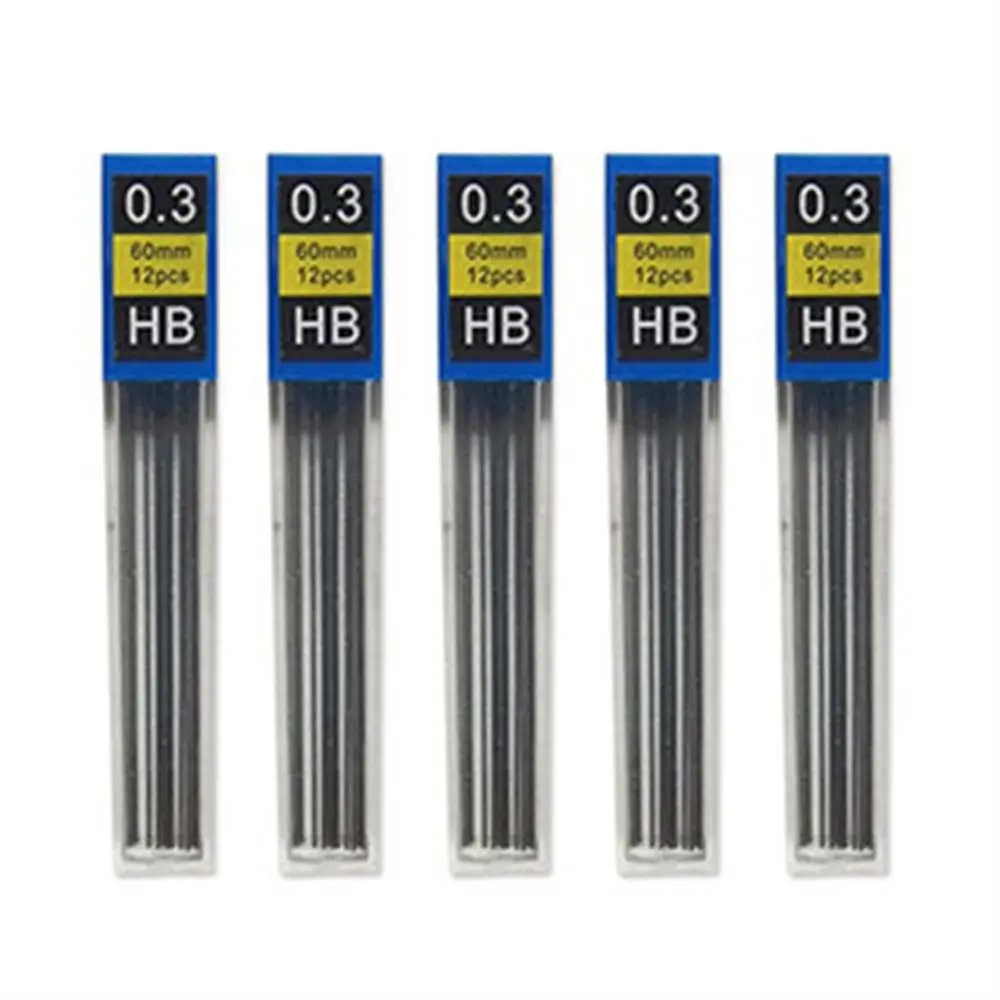Estudiante de bocetos 0,3mm 0,5mm 0,7mm 0,9mm lápiz mecánico lápiz automático lápiz recarga de plomo recarga de lápiz HB recargas de lápiz