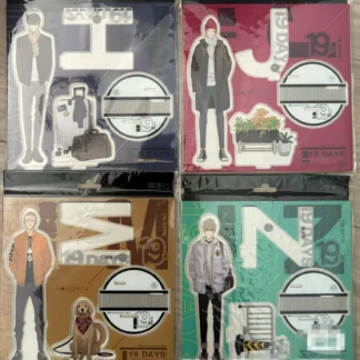 Oficial antiguo Xian 19 días/19 Tian Mo Guanshan y He Tian Zhan Zhengxi y Jian Yi Mosspaca Studio 4 unids/set soporte acrílico
