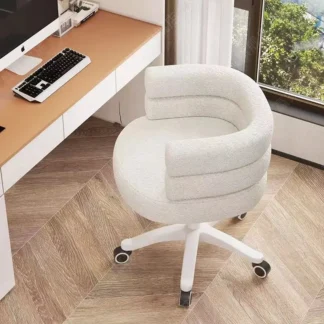 Silla giratoria de cordero con elevación ajustable, silla de estudio, escritorio de maquillaje, sofá, dormitorio, ocio, sillas de oficina para estudiantes, muebles
