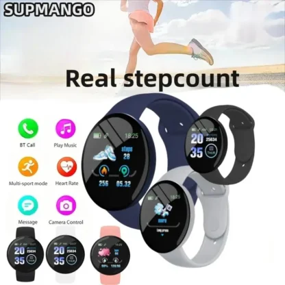 Reloj inteligente Stepcount Real, reloj inteligente multifunción conectado a pasos para hombres y mujeres, adecuado para Android