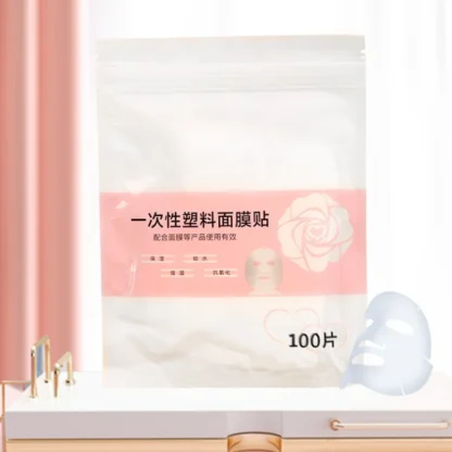 100 Uds. Película plástica desechable para la cara, limpiador Facial transparente, bloqueo hidratante, máscaras de agua, envoltura de belleza Facial, herramienta saludable