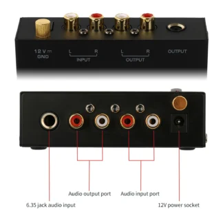 Preamplificador de fono portátil, placa giratoria decorativa, diseño de preamplificador para Audio