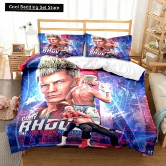 Funda nórdica Cody Rhodes, juego de cama de pesadilla americana, dormitorio suave para adultos y niños, juego de cama individual doble tamaño King, regalo para niños