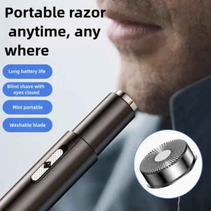 Afeitado eléctrico para nariz y orejas, cuidado facial seguro, recortador de pelo de nariz recargable para hombres, afeitadora, depilación, afeitadora, barba