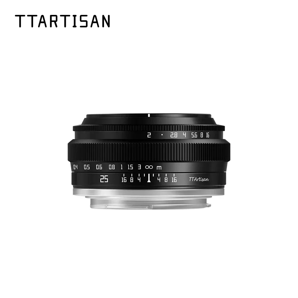 TTArtisan 25mm F2 lente de cámara para Sony E Mount a6400 Fujifilm XA XT4 XT30 Nikon Z30 Z50 Canon M50 R7 R10 Panasonic Olympus M43