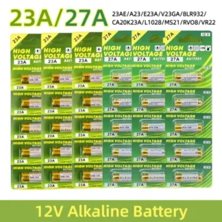 5 uds 23A 27A 12V batería alcalina seca A27 baterías 27AE 27MN A2 L828 K27A para mando a distancia linterna timbre Juguetes