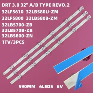 Tira de LED para iluminación trasera para innotek drt 3,0 32 32MB25VQ 32lb561v 32lb580b 32lb561u 32lb5610 6916l-1974A 6916l-1981A 6916l-2223A