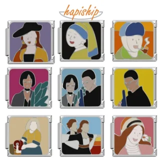 Hapiship 2024 nueva moda caliente colores personalidad encanto enlaces ajuste 9mm pulsera de acero inoxidable hacer DIY joyería de mujer DJ766