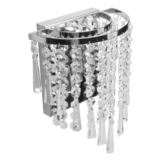 Lámpara de pared de cristal moderna ONCE, aplique cromado, luz de pared para sala de estar, baño, decoración de iluminación interior del hogar