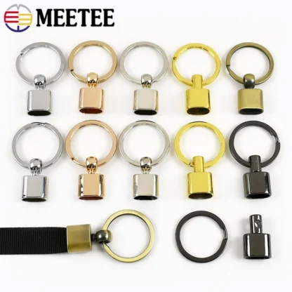 2/4/10 Uds. Hebilla de anillo redondo de Metal, cierre de tapa de borla para correas, tapón de bloqueo de cordón, colgador de cinturón para bolso, accesorios de cierres de conector