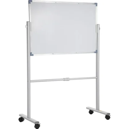 Pizarra blanca magnética de doble cara con soporte para uso doméstico y de oficina, superficie de escritura doble con almacenamiento incorporado y Di ajustable