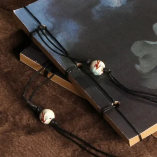 Cuaderno de bocetos de estilo antiguo, paquete de línea de borla de loto, cuaderno de bocetos encuadernado en línea Vintage, encuadernado con hilo hecho a mano