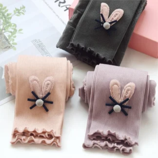 Leggings para niñas otoño primavera lindo algodón cintura elástica niños pantalones de bebé parte inferior