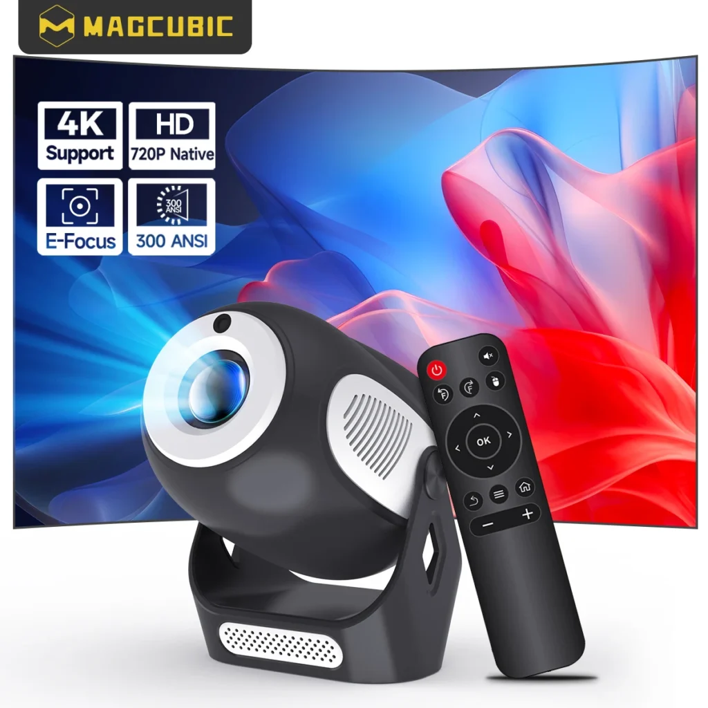 Proyector Magcubic HY300 X 4K Android 11 con enfoque eléctrico 300Ansi Wifi6 BT5.0 proyector portátil sonido HIFI hogar al aire libre