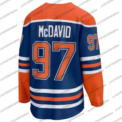 2025 Connor McDavid 97 Edmonton Oilers Copa Stanley Final Home Jersey Camiseta de manga larga Hockey sobre hielo Camiseta transpirable de gran tamaño