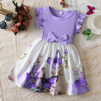 Vestido de flores rosas negras para niñas de 3 a 8 años, ropa informal de verano para niñas, vestido elegante de princesa de tul con volantes para fiesta de cumpleaños