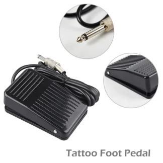 1 unidad de interruptor de Pedal de tatuaje, Control de Pedal con Cable de Clip, fuente de alimentación para máquina de tatuaje, suministros de tatuaje, Kits de tatuaje