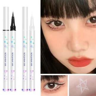 Lápiz líquido delineador de ojos blanco, lápiz de gusano de seda para iluminar los esquinas impermeables, pigmento de sombra de ojos suave, ojos ultrafinos de V4Y8
